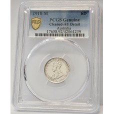 AUSTRALIA 1918 . SIXPENCE . PCGS GENUINE AUSTRALIA 1918 . SIXPENCE . PCGS GENUINE